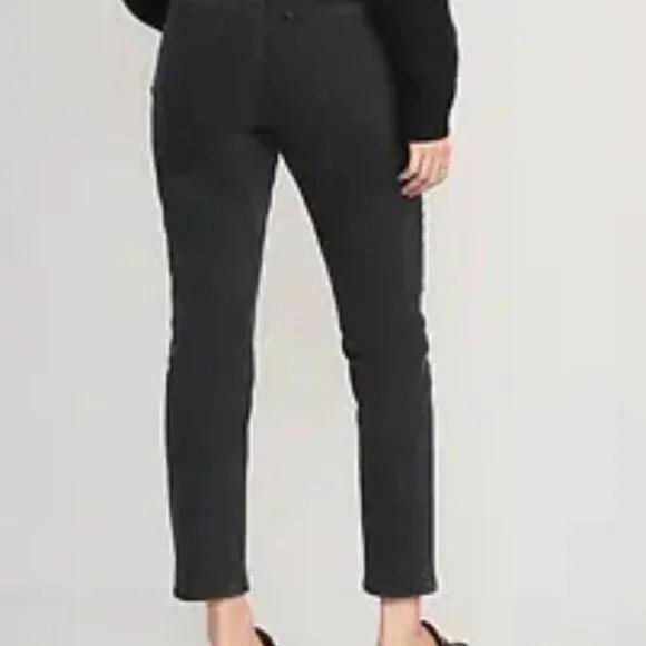 Old Navy High-Waisted OG Straight Built-In Warm Ankle Jeans for Women - Picture 2 of 2